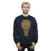 Marvel Mens I Am Groot Chibi Wave Pose Sweatshirt