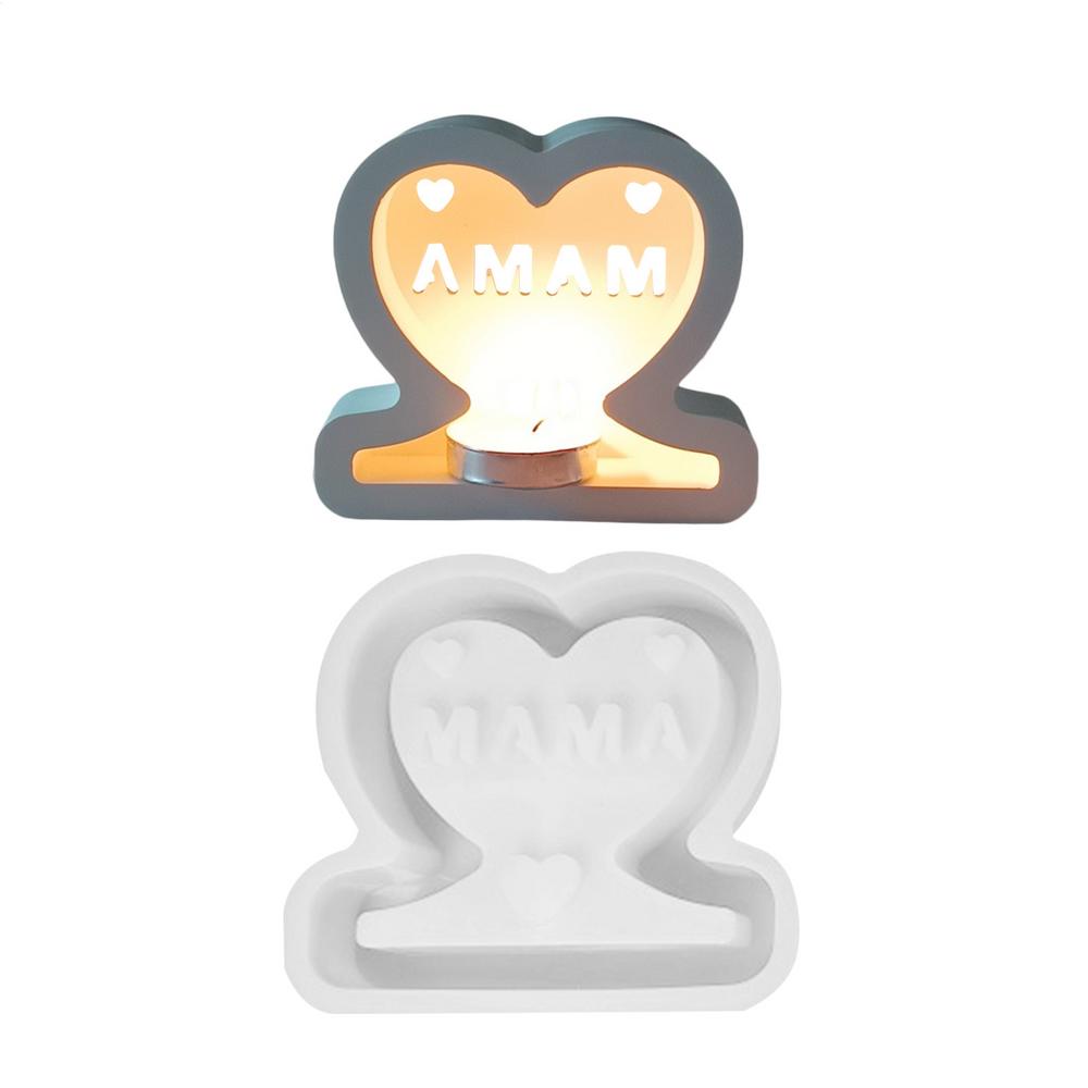 Mama Resin Silicone Mold Mother's Day MAMA Letter Love Plaster Mould Non-Stick Reusable Easy Release Molds For Plaster Ornament