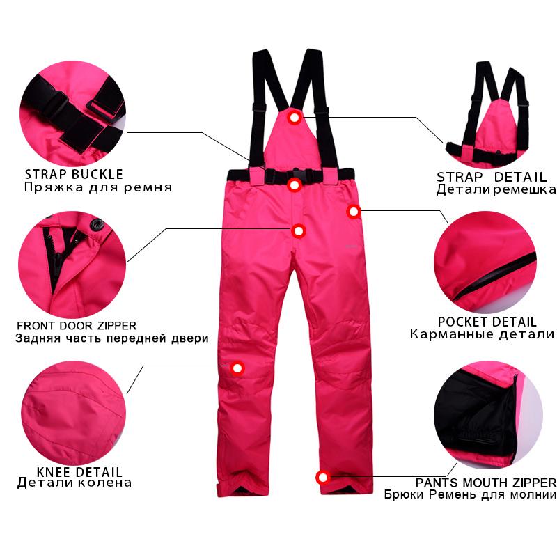 Kadın ve Erkek Kayak Pantolonları Su Geçirmez Rüzgar Geçirmez Kayak Pantolonları Softshell Yalıtımlı Snowboard Yürüyüş Kış Sıcak Açık Hava Kar Pantolonları Kadınlar ve Erkekler için