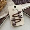 Autumn Retro Coffee Color Love Bow Hairpin Temperament All-match Children's Hair Accessories Side Bangs Hairpin Headdress