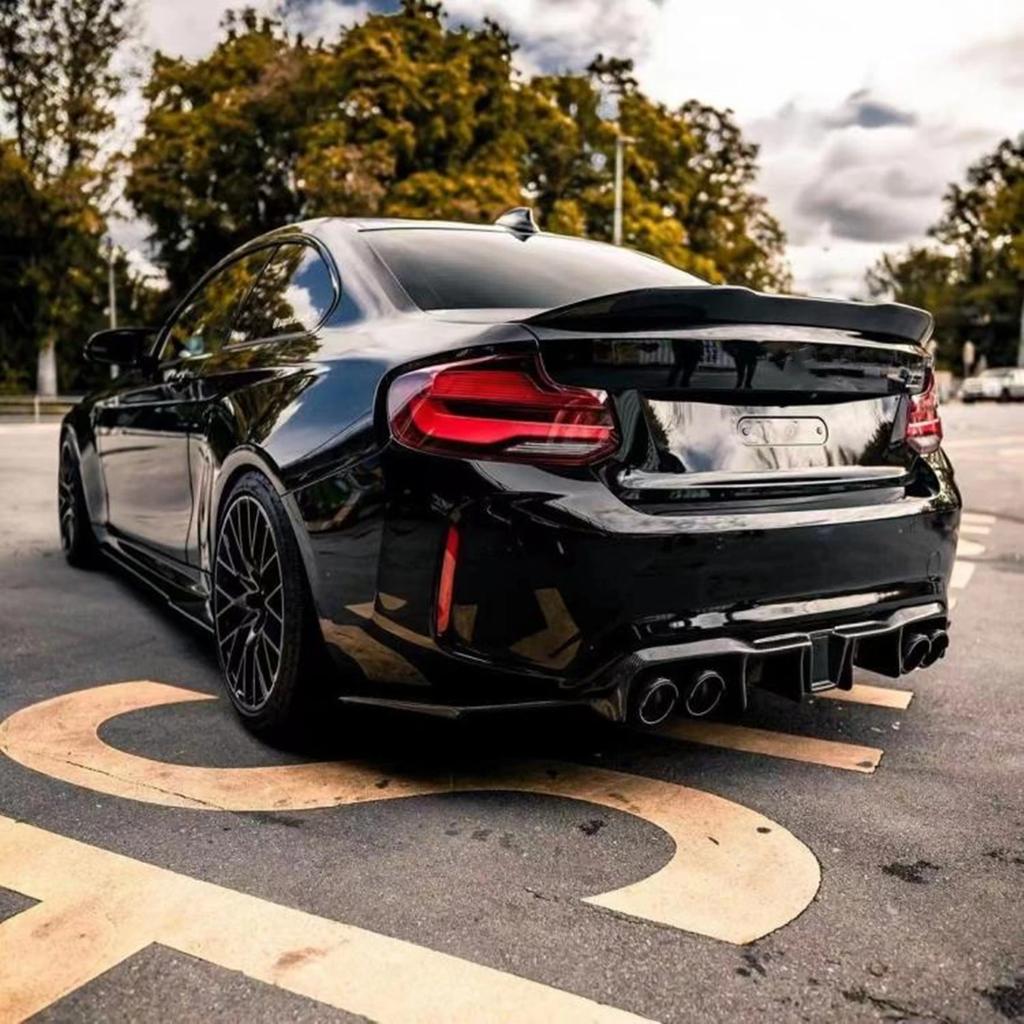 PSM Style Car Rear Trunk Lid Spoiler Wing Lip for BMW 2 Series F22 F23 F87 M2 218i 220i 228i M235i M240i Coupe 2 Door 2014-2021