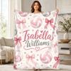 Isabella Williams Volleyball Bows Coral Fleece Blanket Sports Decor