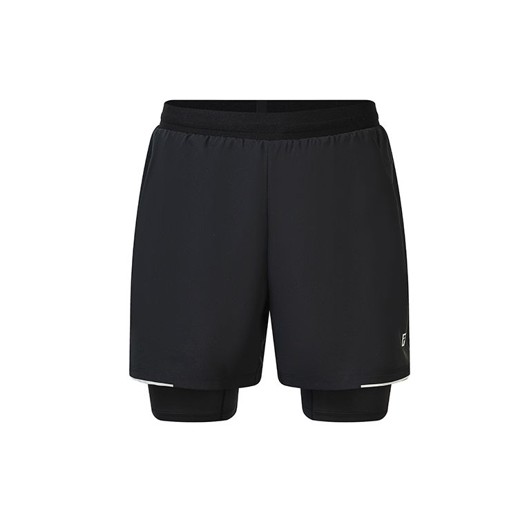 

FILA Athletics Running Fitness Sports Two-Piece Woven Shorts Men shorts Deep-Black A11M232801F-BK M