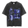 Vintage Washed Anime Death Note Manga Logo Graphic T-shirt Men Women Printed Tee Summer Casual Fashion Clothing Tops High Quality Streetwear