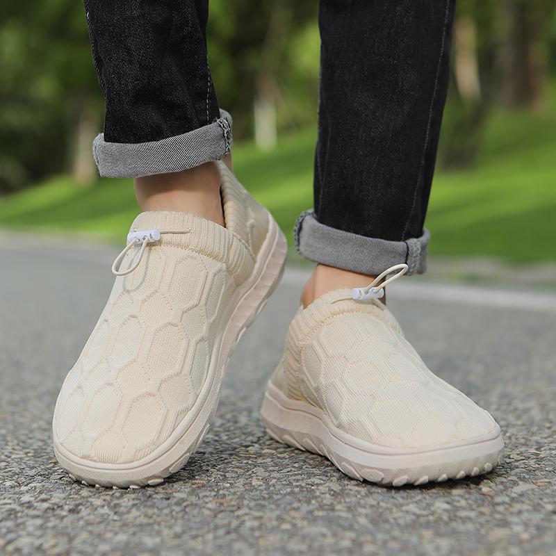 Breathable Knitted Casual Sports Shoes Wide Toe Box Walking Shoes Light Elastic Outdoor Shoes Non-slip Sneakers