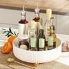 1Pcs Storage Tray 360° Rotating Spice Rack Storage Container Desktop Fruit Plate Turntable Home Living Room Kitchen Gadgets
