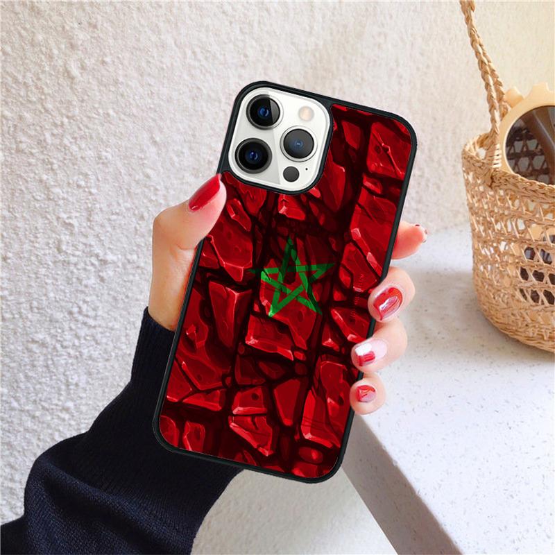 Morocco Flag Coat Of Arms Phone Case for iPhone 17 Air 16 Coque 15 14 12 13 PLUS 11 PRO MAX Back Cover Fundas Shell