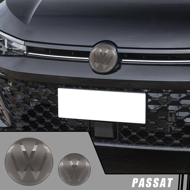 2pcs Front and Rear Emblem For VW Volkswagen Golf 6/Golf 7/Golf 7.5/Golf 8 Modified Black Label Flat Mirror Logo Cover Accessory