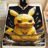 Pikachu Decorative Print Flannel Blanket Warm for Bed Sofa Travel and Home.-TING