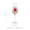 Kreative Bemalte Tulpe Hohe Cocktailgläser Blume Kristall Saft Champagnergläser Rotweingläser Hausgemachtes Trinkgeschirr