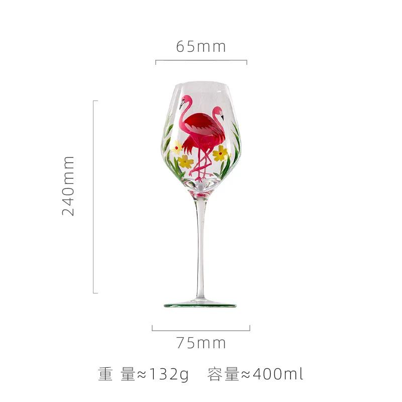 Kreative Bemalte Tulpe Hohe Cocktailgläser Blume Kristall Saft Champagnergläser Rotweingläser Hausgemachtes Trinkgeschirr