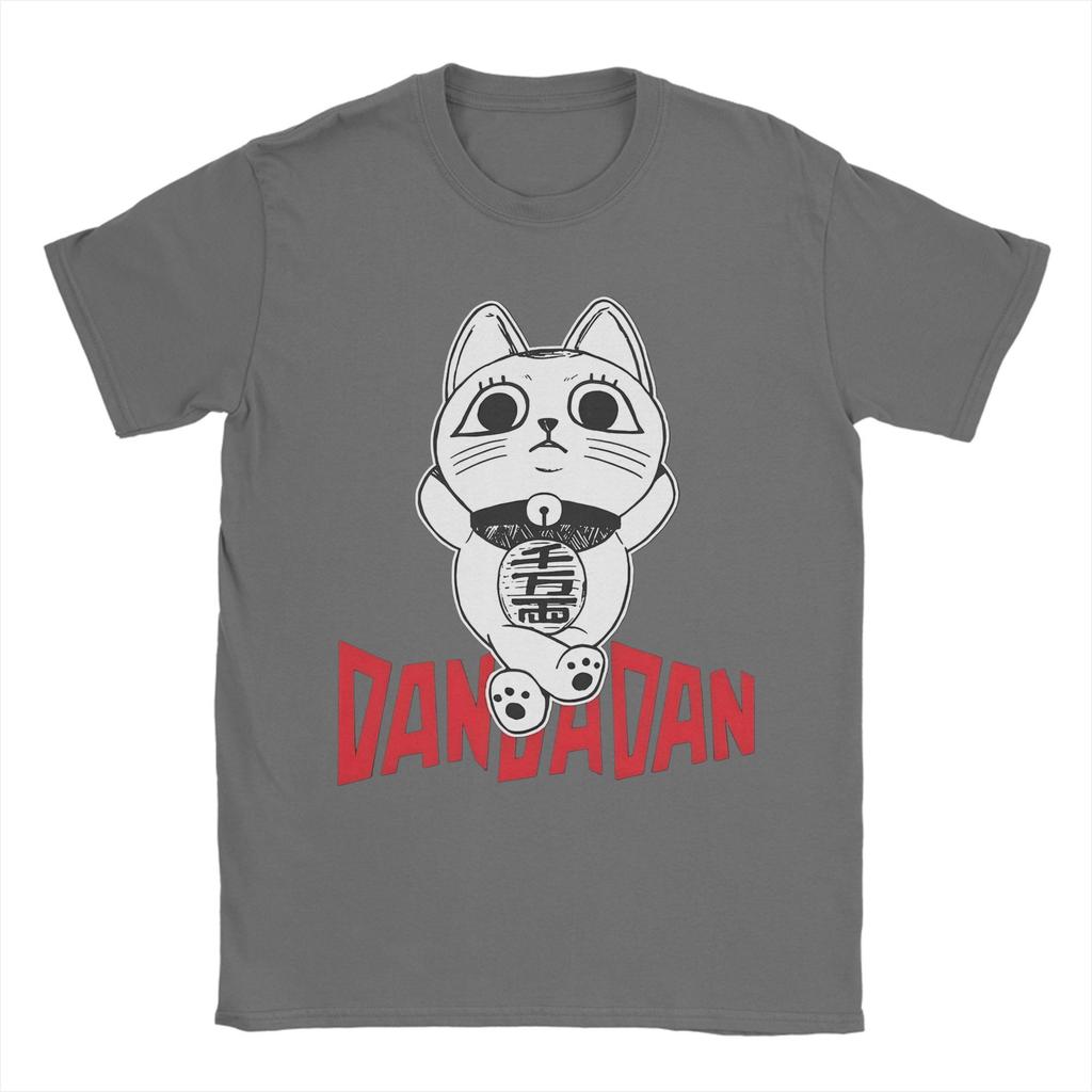 Dandadan   Men T Shirts Turbo Granny Cat Awesome Tee Shirt Short Sleeve O Neck T-Shirt 100% Cotton Gift Clothing