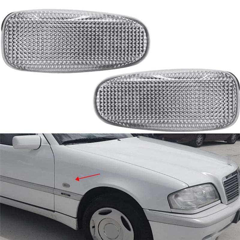 A2108200921 Car Side Marker Light Housing Shell For W210 W124 W202 W638 W414 Turn Signal Lamps Cover