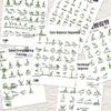 Yoga Posture Stickers & Cards: Wellness Exercise Tools for Home or Studio
