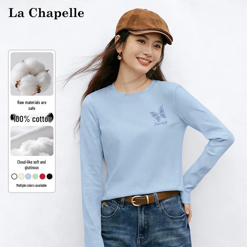 La Chapelle Women's Pure Cotton Long Sleeve T-shirt