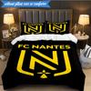 Fc Nantes Crest Design 3pcs Bedding,Including 1pc Duvet Cover And 2pcs Pillowcases Perfect for Christmas,Ideal for Bedroom, Dormitory