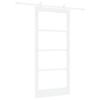 ORKDAL Sliding Door White 93 X 202 Cm Solid Pine Wood and Glass