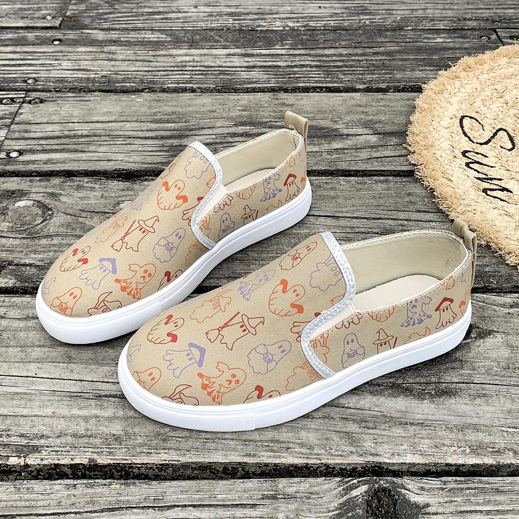 Fashion Trendy and Minimalist Single Shoes 2024 Spring and Autumn New Lazy Flat Halloween One Foot Casual Women's Shoes Zapatos De Mujer