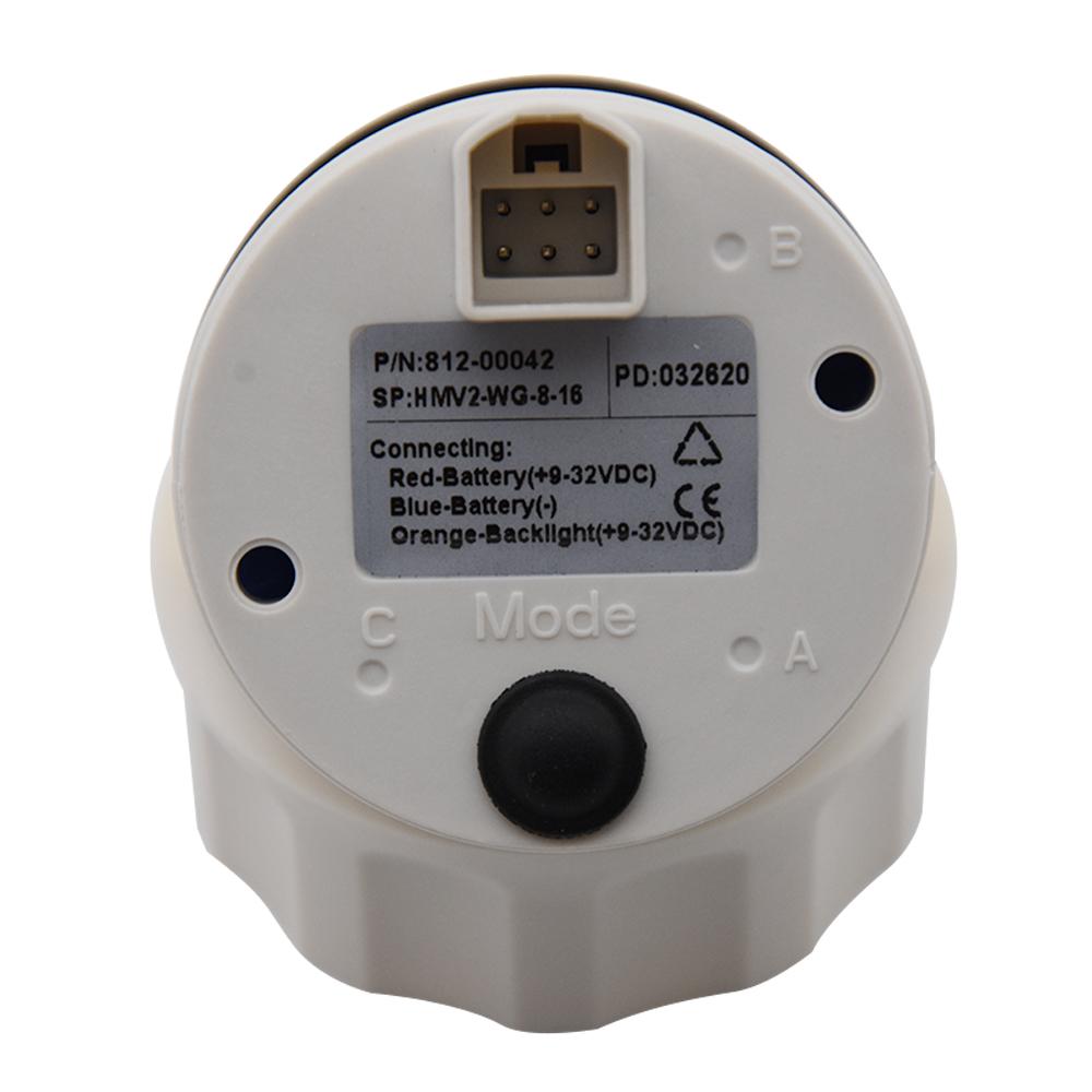 Voltmeter 52mm Marine Boat Volts Gauge Waterproof Voltage Volt Indicator with 7 Colors Backlight 8-16V 2 Inch Gauge for Auto