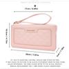 Baellerry Women's Cell Phone Bag Multi-card Slot Long Purse Zipper Coin Purse Fashion Pu Leather Wallet with Lanyard