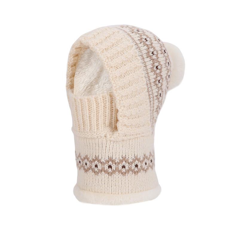 

Winter Knitted Beanie With Neck Warmer And Ear Flaps For Casual And Sports Use