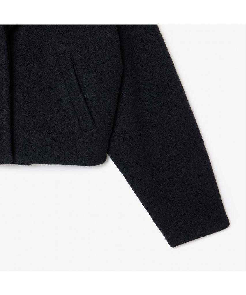 Lacoste Women'S Wool Collared Crop Jacket Bf8021-54N 031
