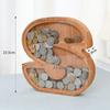 23cm Large Size Twenty-six Letter Piggy Bank Wooden Coin Money Saving Box Jar Coin Storage Box Desktop Ornament Home Decor Craft