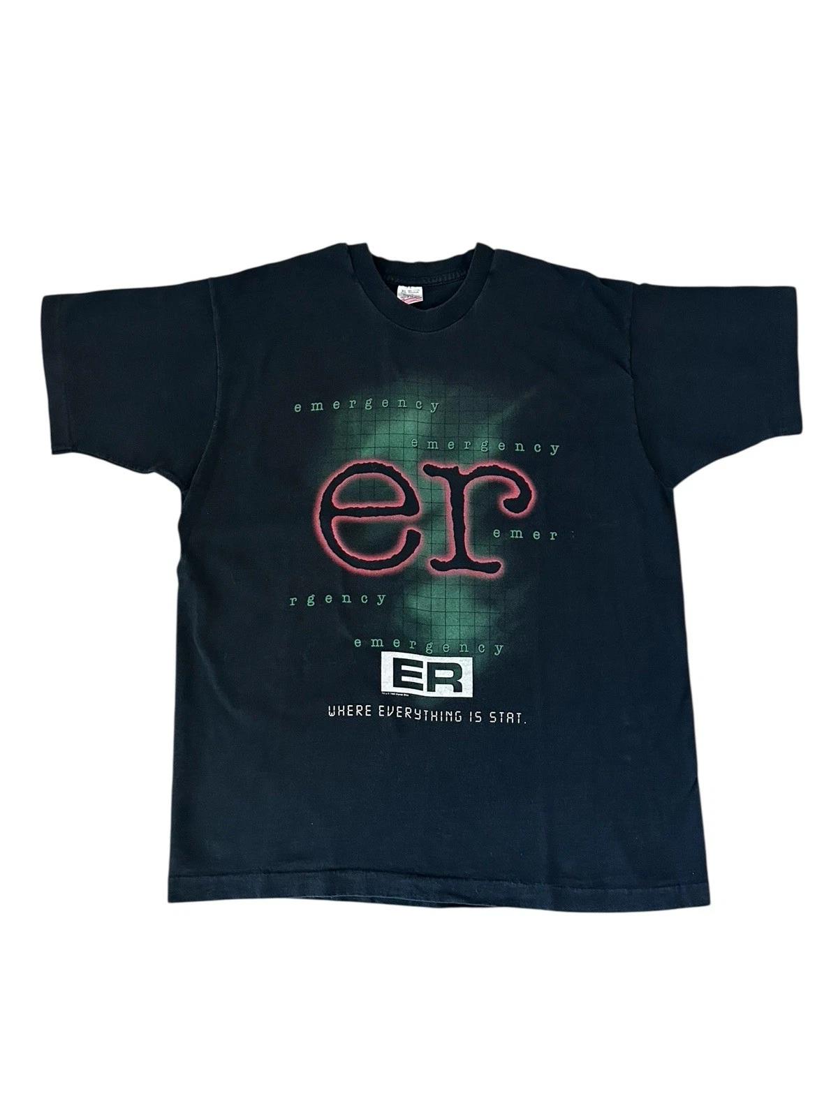 

Vintage E.R. TV Show Promo T Shirt Men’s XL Black 90’s Emergency Room USA 3XL