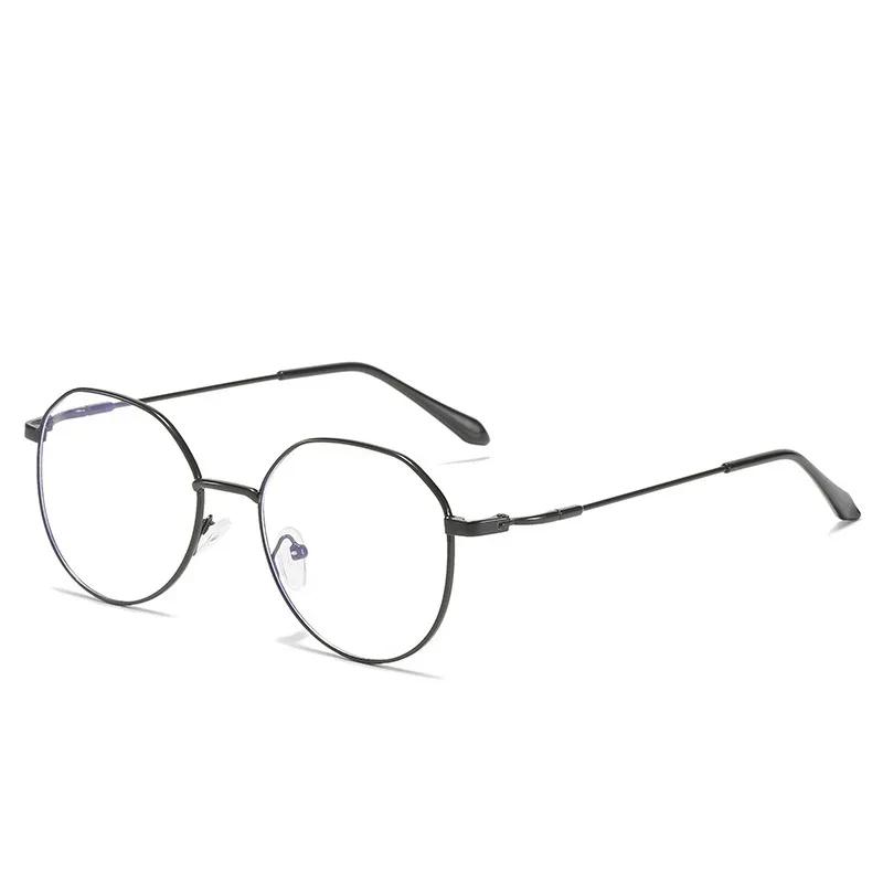 Metal Round Anti Blue Light Glasses Women Men Classic Square Eyeglasses Frames Transparent Computer Glasses