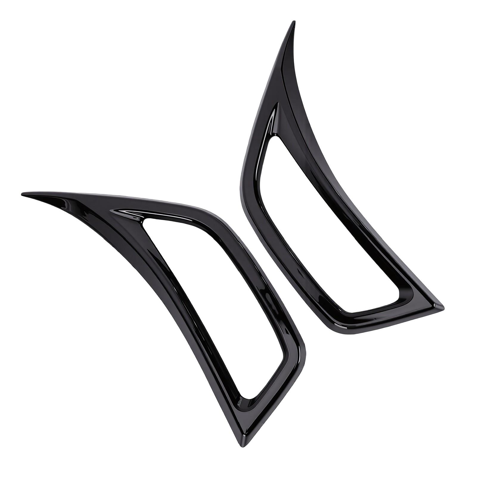 2 Pièces Remplacement Garniture d'Évent Latéral de Voiture pour Jeep Wrangler 18 24 Garde-boue Sportif Couvercle Décoratif d'Évent Latéral Bright Black