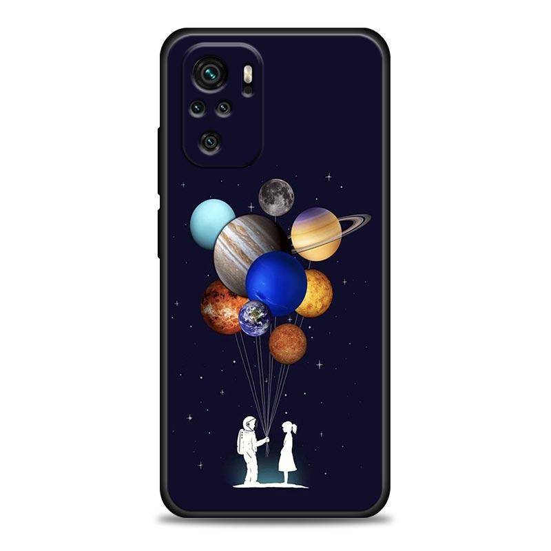 Himmel Weltraum Planet Mond Sterne Handyhülle Für Xiaomi Redmi Note 11 10 9 8 Pro 9S 8A 10S 11S Weiche Hülle Für Redmi Note 8Pro 10Pro