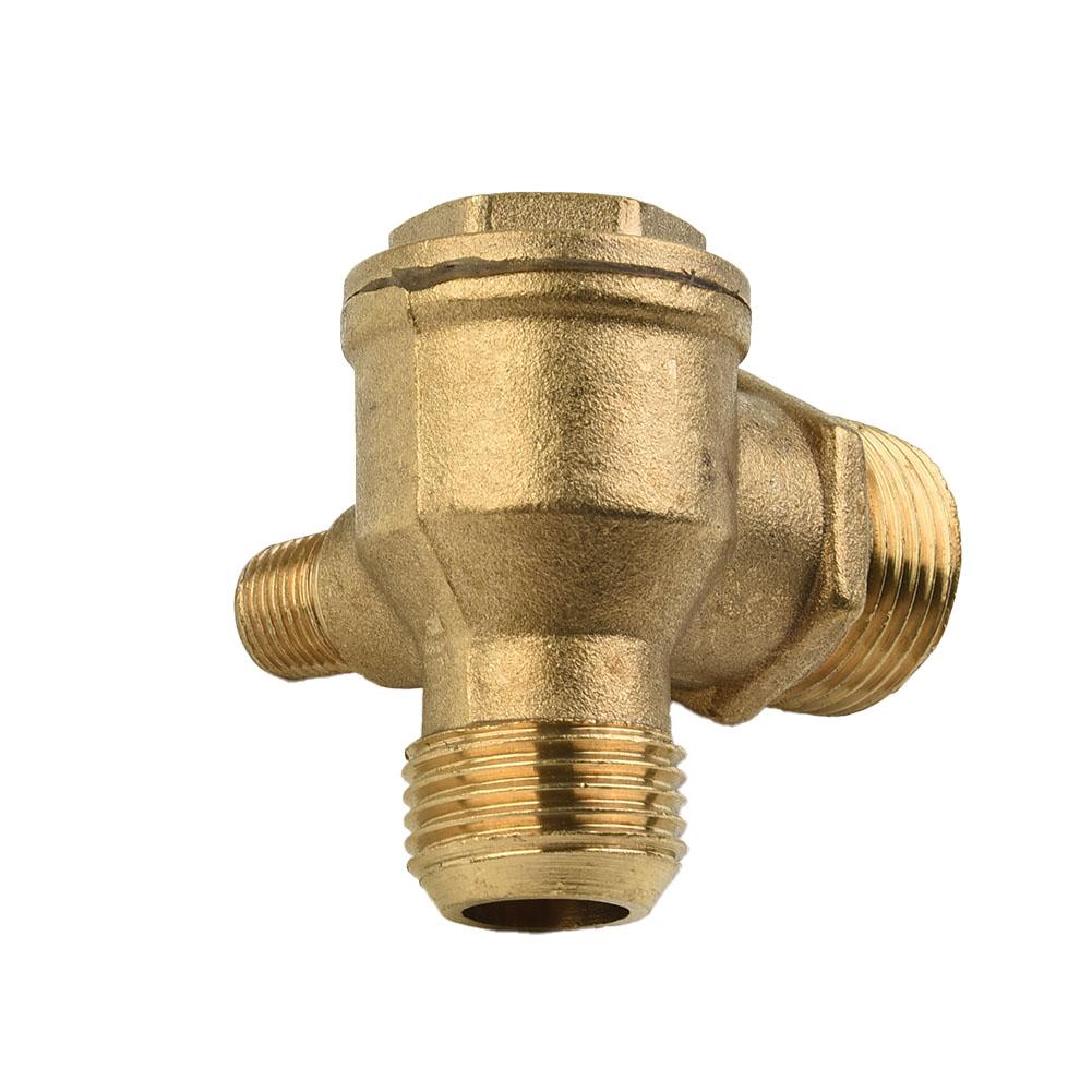 Air Compressor Replacement Valve, 3Port Brass Male Threaded Connector, Convenient Installation, High Reliability