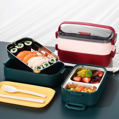 Office Picnic Bento Box Stainless Steel Portable Bento Lunch Box For Kids School Children Salad Fruit Food Storage Container Box