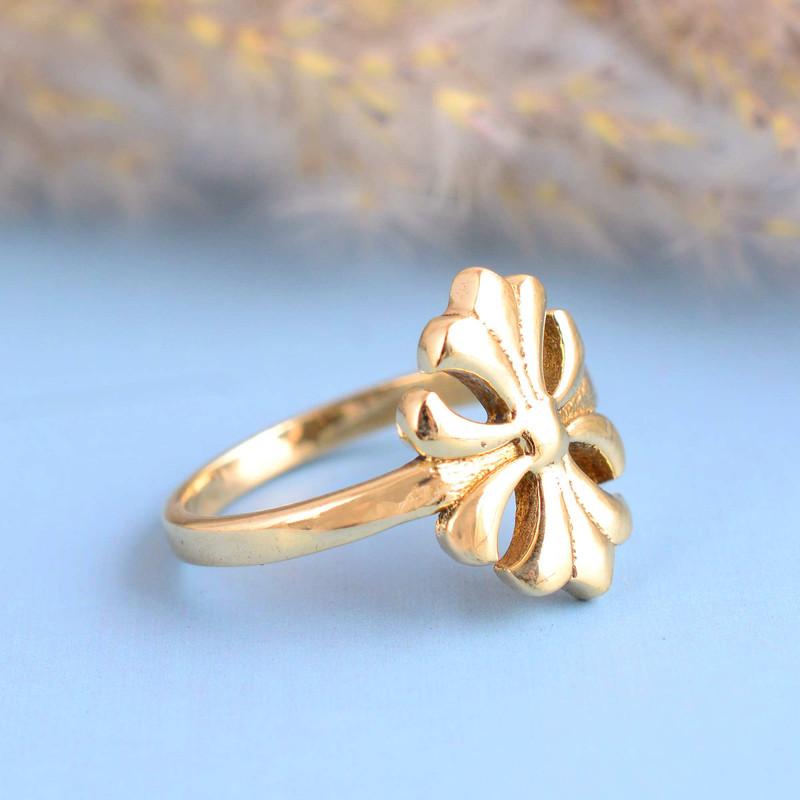 Flower Brass Ring Handmade Gift Ring Gift for Women Daily Wear Ring