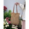 Large Capacity Shoulder Cotton Woven Bag Women 2025 New Hollow Mesh Tote Bag Seaside Vacation Beach Bag