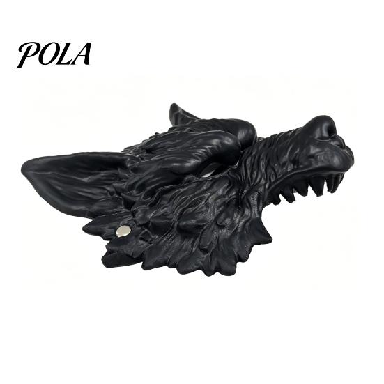 Durable Werewolf Mask for Parties Halloween Wolf Mask, Embossed Face Cosplay Party, Clear Vision Costume Adjustable Strap Animal Adults, Trick