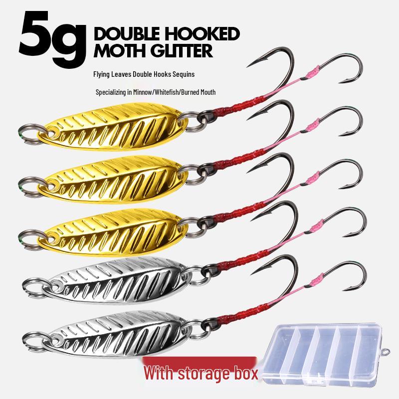 Meteorite Stone Micro Lure: Spinning Sunflower Seed Sequin Hook for Fly Fishing, Rigged for Mandarin Fish with White Stripes