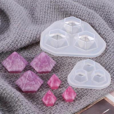 1Pcs Mini Diamond Shaped Silicone Mold DIY Handmade for Jewelry Accessories Mould White Cake Decor Mold Kitchen Supplies