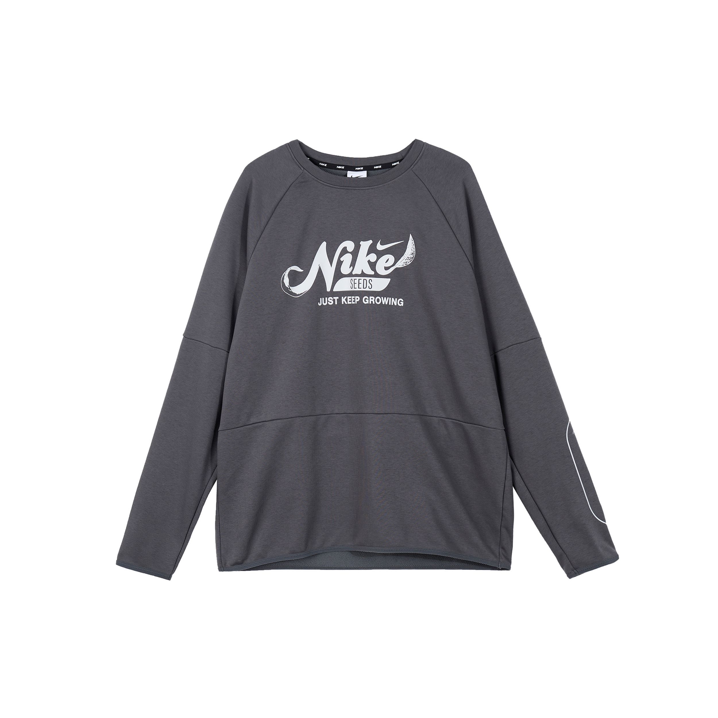 

Мужская трикотажная футболка с круглым вырезом с длинными рукавами Nike Dri-Fit, железно-серая, FN3290-068 S