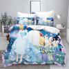 Serie Principesse Set Camera da Letto 3 Pezzi Set Copripiumino Biancheria da Letto 3D Biancheria da Letto per Bambini Set Piumoni Queen Twin Casa Anime
