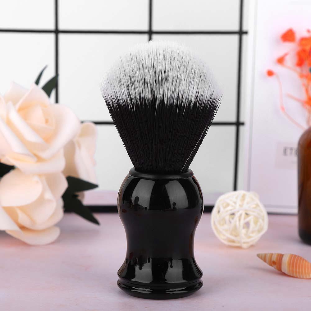 Portable Men Soft Brush Hair Delicate Handle Beard Shaving Brush Barber Salon Tool #02