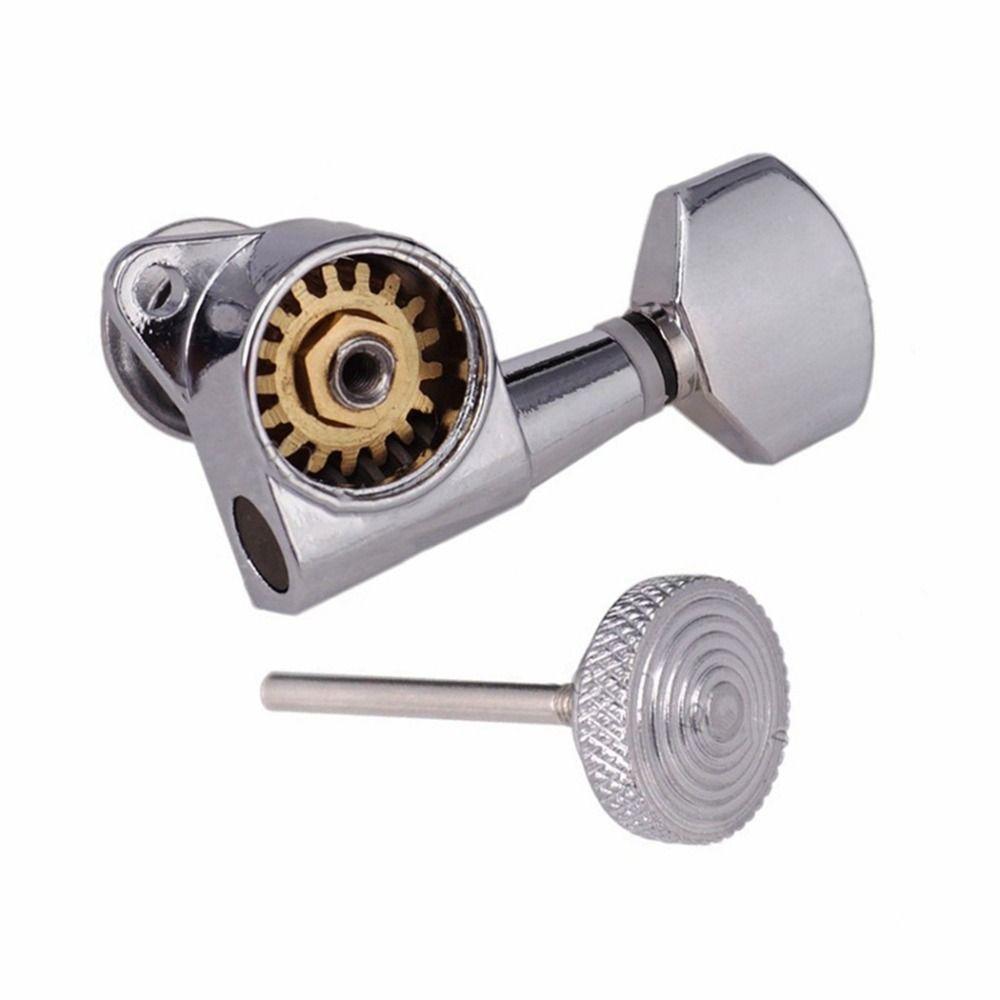 6PCS/Set Silver/Gold/Black Guitar Locking Tuners Lock String Guitar Tuning Pegs