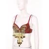 Adjustable Straps Belly Dance Tops Shiny Beaded Tassels Bra Sequins Bra Tops  Stage Performance