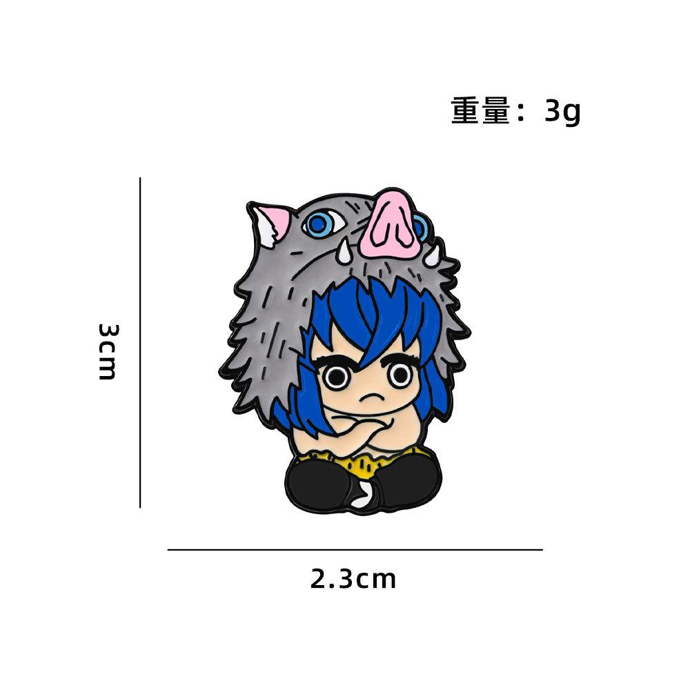 Cartoon Ghost Exterminator Comic Brooch Cute Anime COS Peripheral Memorial Props Makimen Tanujiro Badge