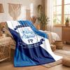 Preston North End Football Print Flannel Blanket Soft Warm Sofa Bed Throw Blanket For Home Office Bedroom