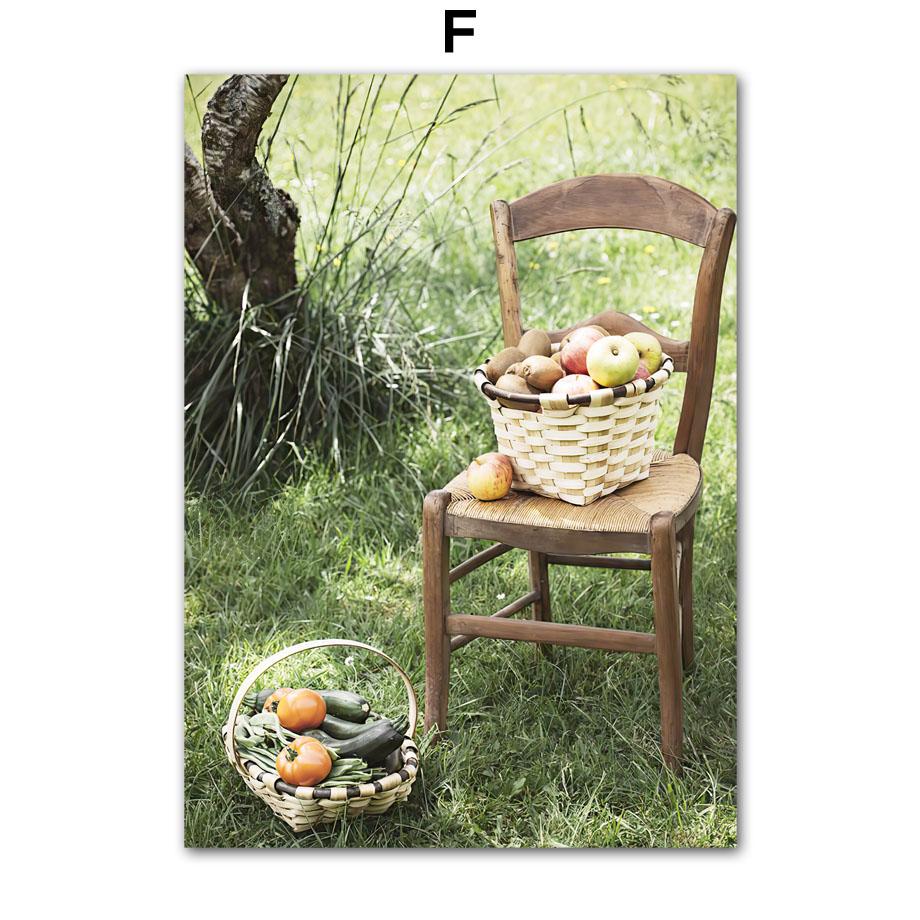 Câmp verde Natură primăvară plantă moara de vânt botanică mașină pictură pe pânză fermă poster artă perete imagine pentru camera de zi decor acasă