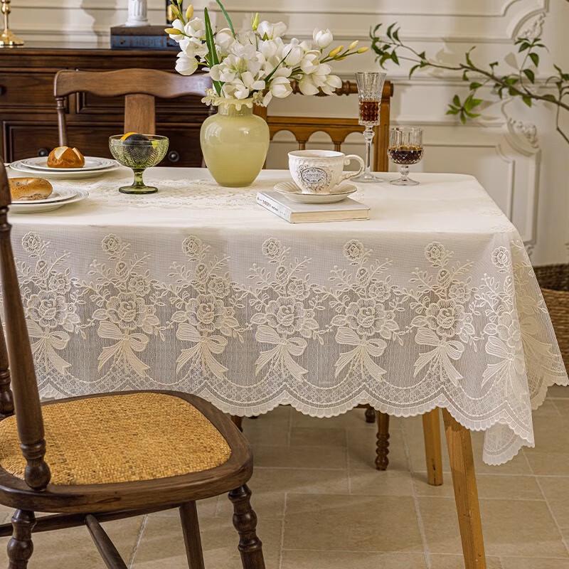 Waterproof PVC Lace Oval Tablecloth