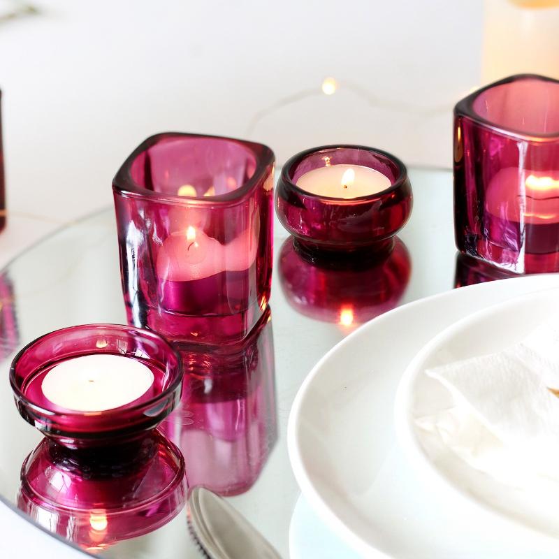 Świeczniki wotywne na dekorację świąteczną, walentynkową, vintage świeczniki na tealighty na ślub, dekorację domu