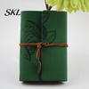 Unique Strap Pendant Notebook Vintage Faux Leather Journal, A5 A6 A7 6 Ring Loose-Leaf Retro Design Journal with Metal Leaf for Writing, Sketching,