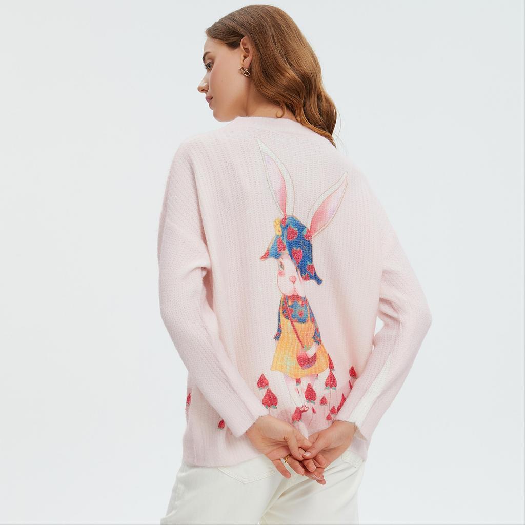 DIMANAF 2025 Women Colorful Sweaters Knitting Basic Fashion O-Neck Style Loose Pullover Sweater